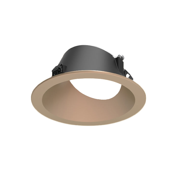 Nora NAPF-3RWW 3" Apollo Round Flanged Wall Wash Trim with Clear Lens - Wheat Diffused
