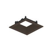 Nora NAPF-3SDN/CL 3" Apollo Square Flanged Downlight Trim with Clear Lens - Bronze