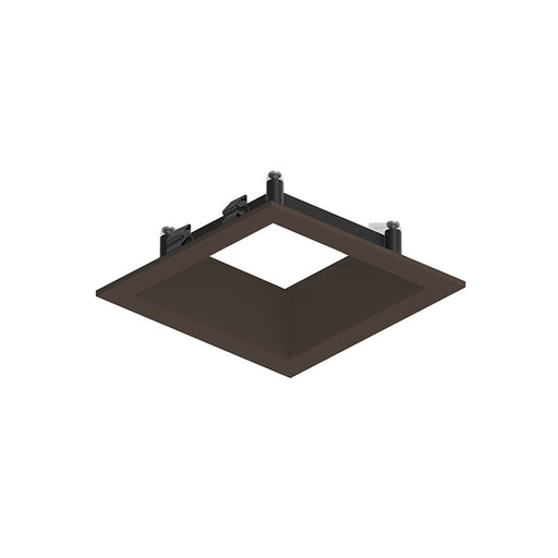 Nora NAPF-3SDN/CL 3" Apollo Square Flanged Downlight Trim with Clear Lens - Bronze