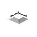 Nora NAPF-3SDN/CL 3" Apollo Square Flanged Downlight Trim with Clear Lens - Haze / Matte Powder White