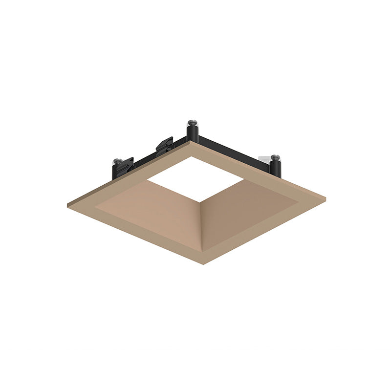 Nora NAPF-3SDN/CL 3" Apollo Square Flanged Downlight Trim with Clear Lens - Wheat Diffused