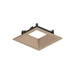 Nora NAPF-3SDN/CL 3" Apollo Square Flanged Downlight Trim with Clear Lens - Wheat Diffused