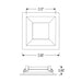 Nora NAPF-3SDN 3" Apollo Square Flanged Downlight Trim