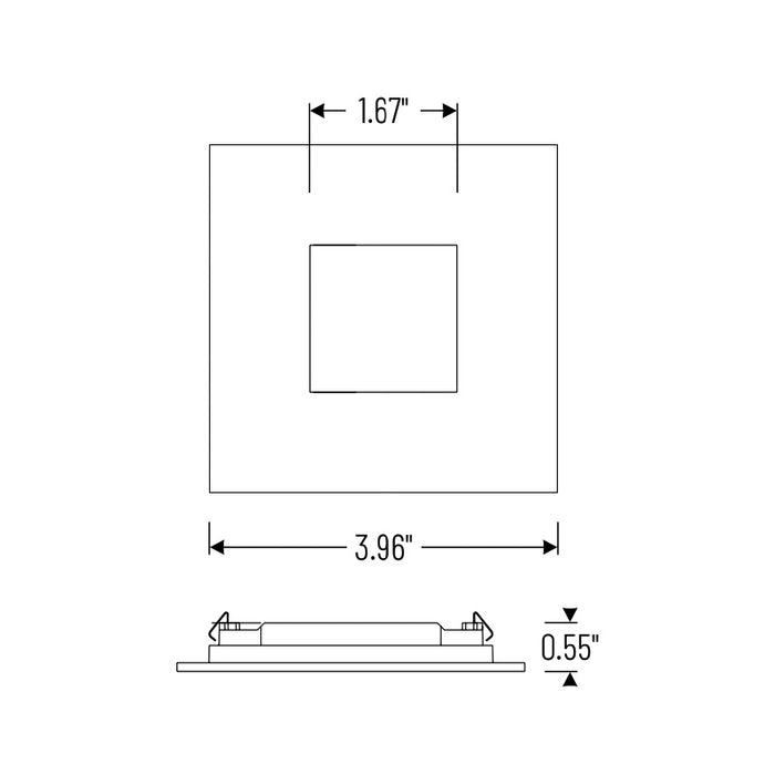 Nora NAPF-3SPH 3" Apollo Square Flanged Pinhole Trim