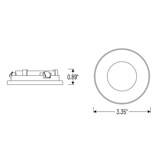 Nora NAPT-3RDN 3" Apollo Round Trimless Downlight Trim with Clear Lens