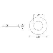 Nora NAPT-3RPH 3" Apollo Round Trimless Pinhole Trim with Clear Lens