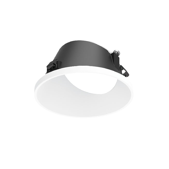 Nora NAPT-3RWW 3" Apollo Round Trimless Wall Wash Trim with Clear Lens - Matte Powder White