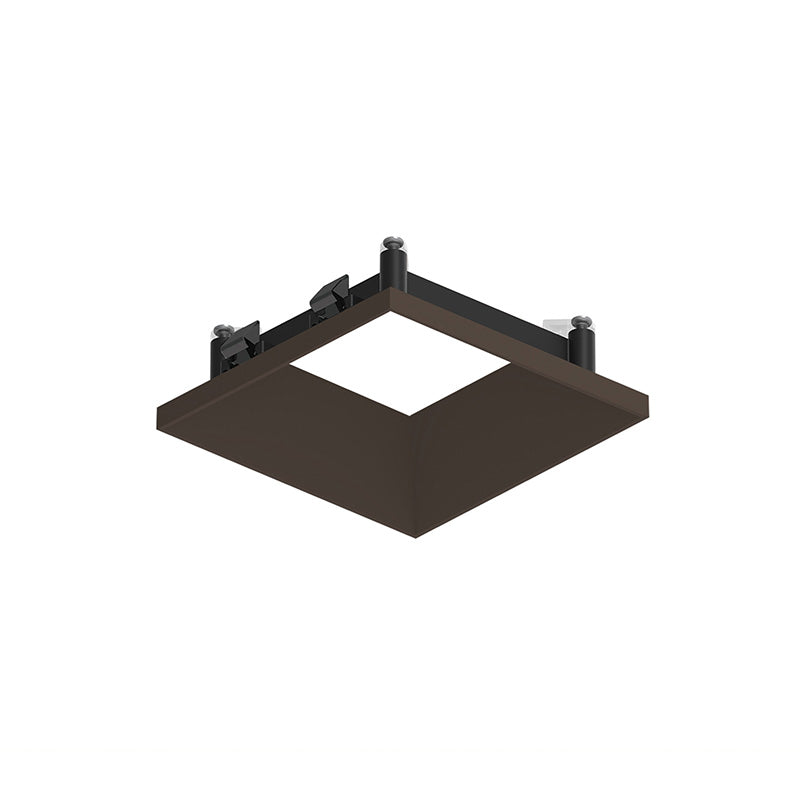 Nora NAPT-3SDN/CL 3" Apollo Square Flangeless Downlight Trim with Clear Lens - Bronze