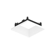 Nora NAPT-3SDN/CL 3" Apollo Square Flangeless Downlight Trim with Clear Lens - Matte Powder White