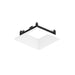 Nora NAPT-3SDN/CL 3" Apollo Square Flangeless Downlight Trim with Clear Lens - Matte Powder White