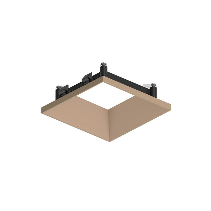 Nora NAPT-3SDN/CL 3" Apollo Square Flangeless Downlight Trim with Clear Lens - Wheat Diffused