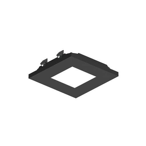 Nora NAPT-3SPH/CL 3" Apollo Square Flangeless Pinhole Trim with Clear Lens - Black