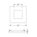 Nora NAPT-3SPH 3" Apollo Square Flangeless Pinhole Trim