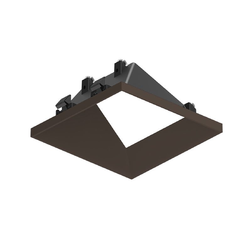 Nora NAPT-3SWW 3" Apollo Square Trimless Wall Wash Trim with Clear Lens - Bronze