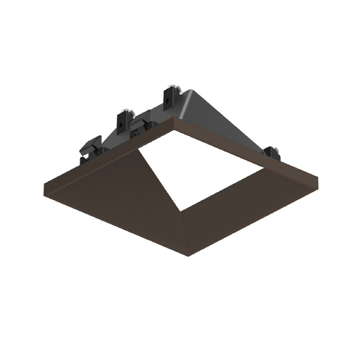 Nora NAPT-3SWW 3" Apollo Square Trimless Wall Wash Trim with Clear Lens - Bronze