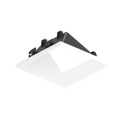 Nora NAPT-3SWW 3" Apollo Square Trimless Wall Wash Trim with Clear Lens - Matte Powder White