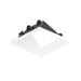 Nora NAPT-3SWW 3" Apollo Square Trimless Wall Wash Trim with Clear Lens - Matte Powder White
