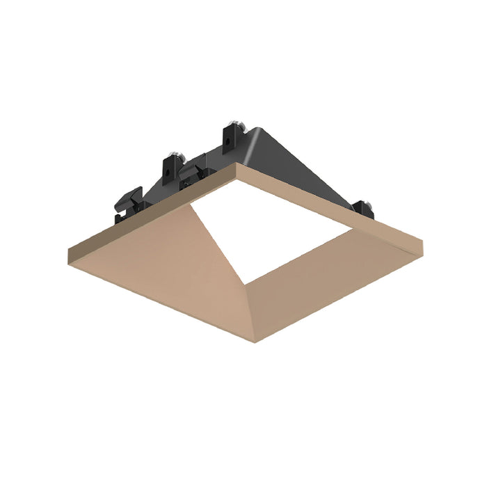 Nora NAPT-3SWW 3" Apollo Square Trimless Wall Wash Trim with Clear Lens - Wheat Diffused