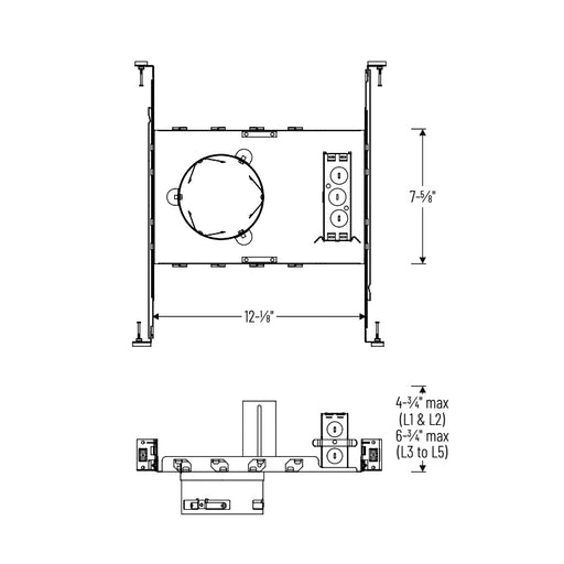Nora NCH3-4L1C12 4" Sapphire III COB, Universal New Construction Frame-In Kit, 900 Lumen, 120-277V