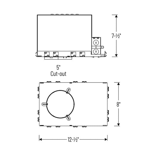 Nora NCHAIC3-4L1C12 4" Adjustable Sapphire III IC New Construction Housing, 900 Lumen, 120-277V