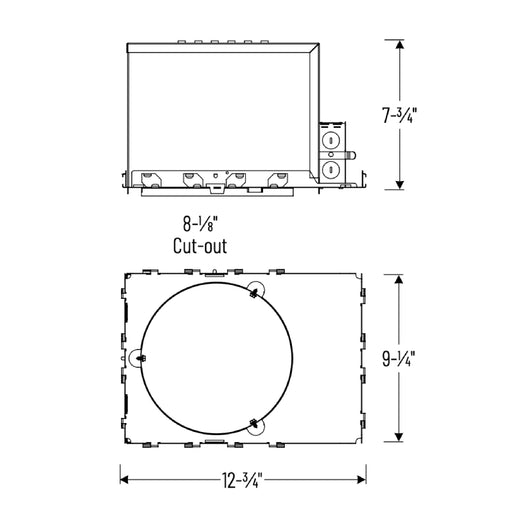 Nora NCHAIC3-8L3C12 8" Adjustable Sapphire III IC New Construction Housing, 2500 Lumen, 120-277V