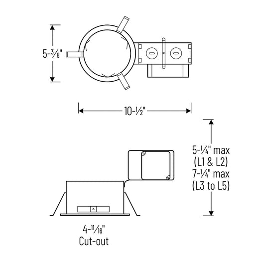 Nora NCHR3-4L2C12 4" Sapphire III COB, Remodel Frame-In Kit, 1500 Lumen, 120-277V