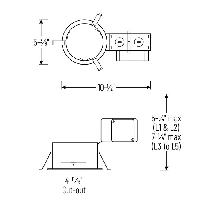 Nora NCHR3-4L2C12 4" Sapphire III COB, Remodel Frame-In Kit, 1500 Lumen, 120-277V
