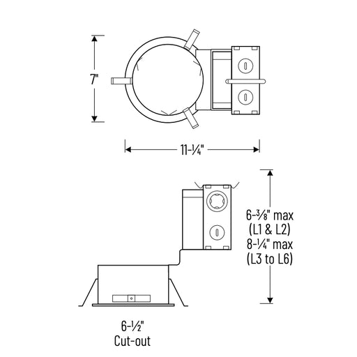 Nora NCHR3-6L2P01 6" Sapphire III COB, Remodel Frame-In Kit, 1500 Lumen, 120V