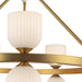 Alora Mood CH442626 Nelly 10-lt 26" Chandelier - Brushed Gold/Glossy Opal Ribbed Glass