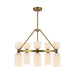 Alora Mood CH442626 Nelly 10-lt 26" Chandelier - Brushed Gold/Glossy Opal Ribbed Glass