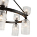 Alora Mood CH442626 Nelly 10-lt 26" Chandelier - Matte Black/Clear Ribbed Glass