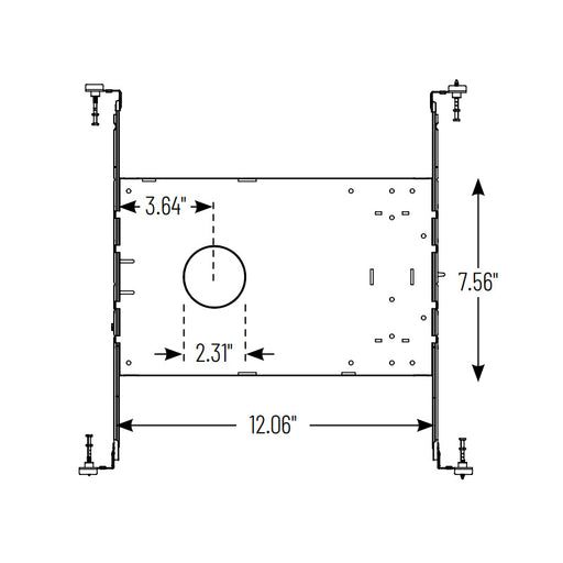 Nora NFC-R231 New Construction Frame-In with Collar for 1" Iolite Can-less Downlights