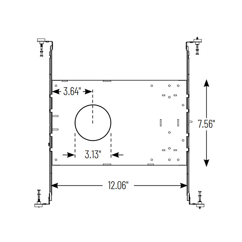 Nora NFC-R313 New Construction Frame-In with Collar for 2" & 4" Can-less Downlights