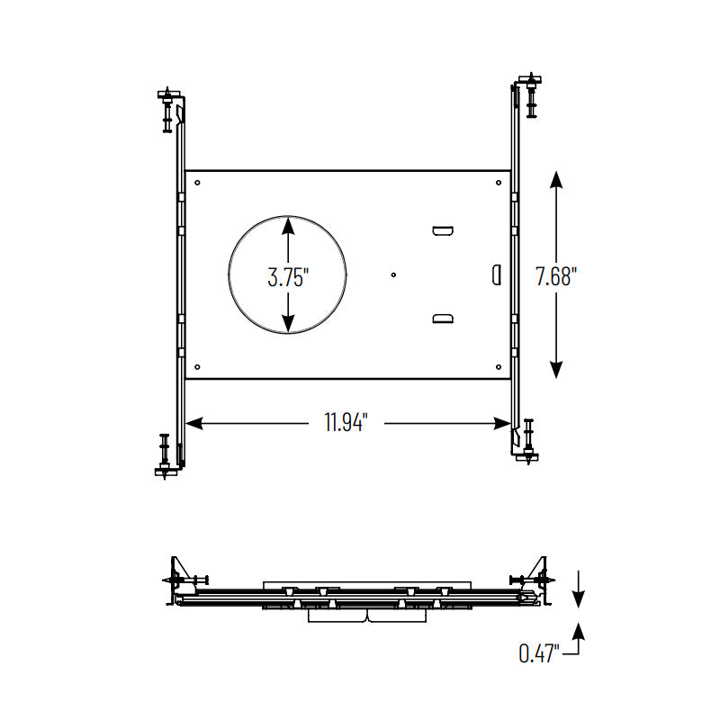 Nora NFC-R375 New Construction Frame-In with Collar for 4" Can-less Downlights
