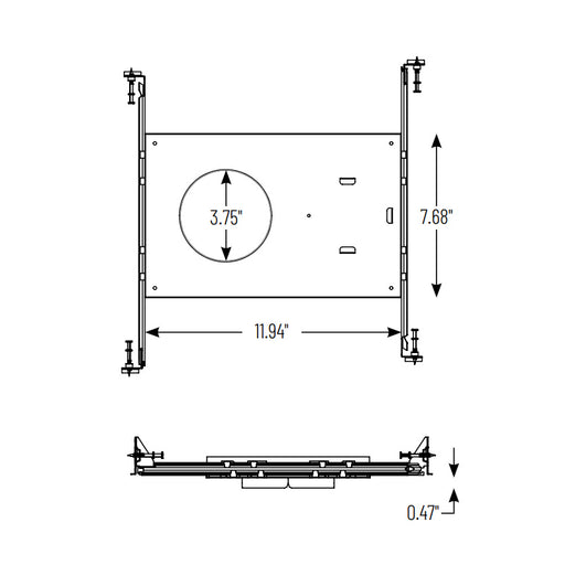 Nora NFC-R375 New Construction Frame-In with Collar for 4" Can-less Downlights