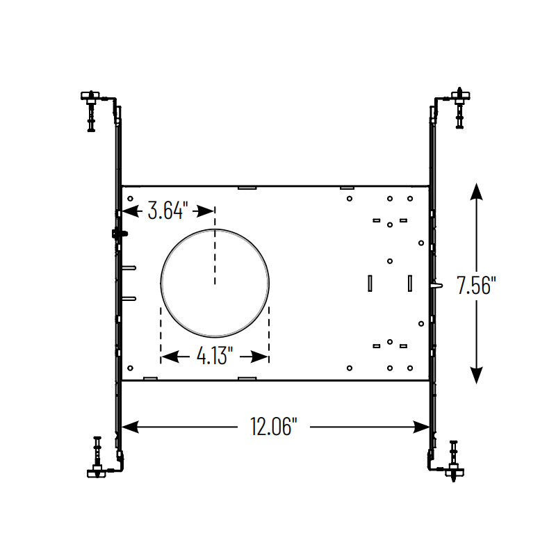 Nora NFC-R413 New Construction Frame-In with Collar for 4" Iolite Can-less Downlights