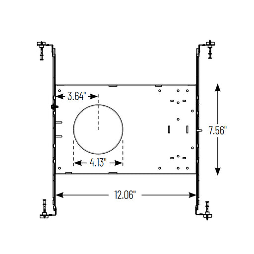 Nora NFC-R413 New Construction Frame-In with Collar for 4" Iolite Can-less Downlights