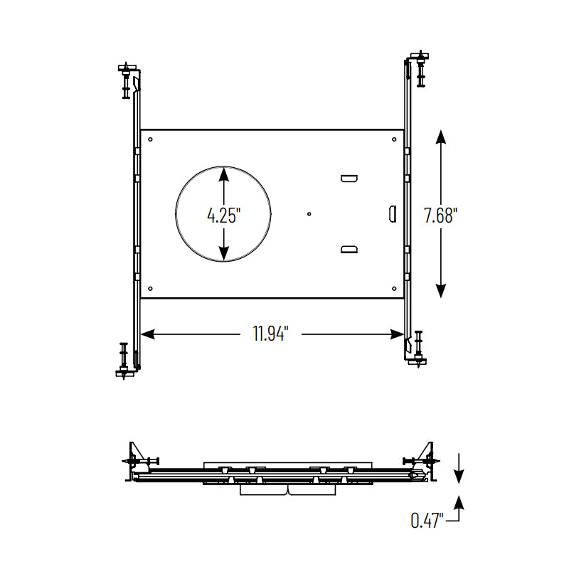 Nora New Construction Frame-In with Collar for 4" Can-less Downlights
