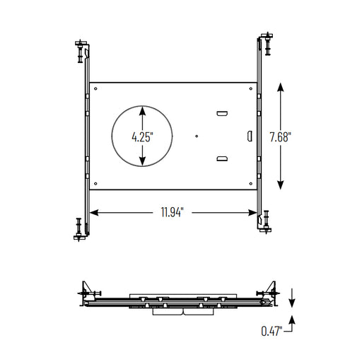 Nora New Construction Frame-In with Collar for 4" Can-less Downlights