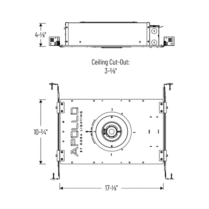 Nora NHAPIC-3R05L2 3" Apollo Round IC Air-Tight Housing with Field Changeable Optics, 1500 Lumen, 120V