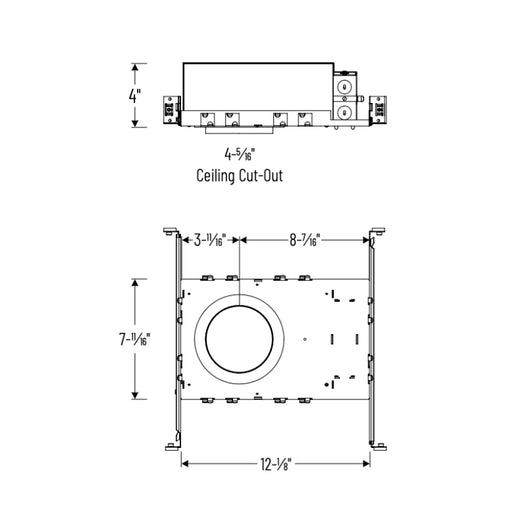 Nora NHIOICD-48LE4 4" Iolite LED Dedicated ICAT New Construction Housing - 120/277V