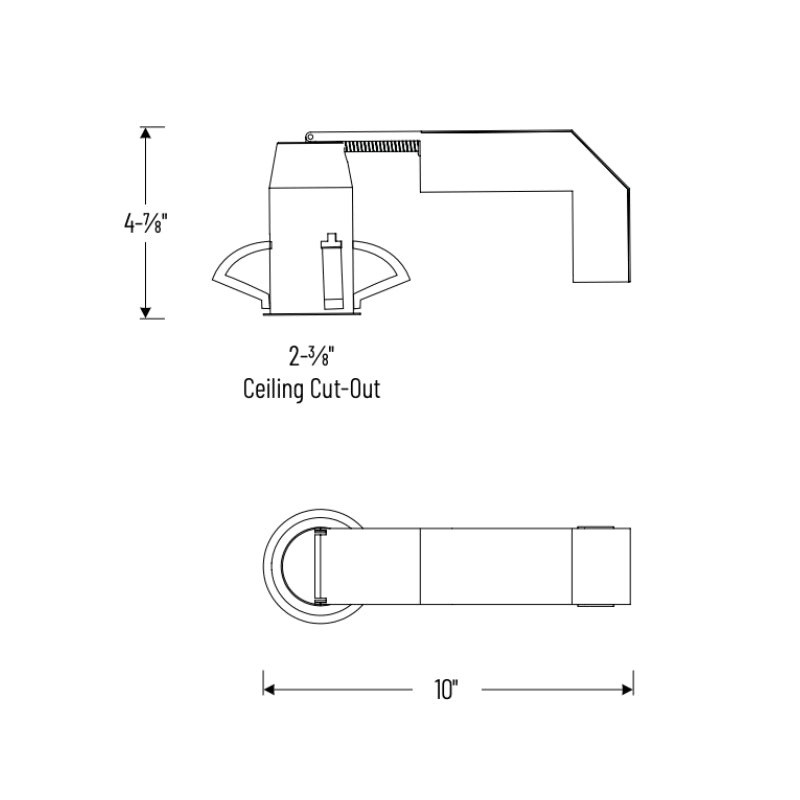 Nora NHRIOIC-16LE4 1" Iolite LED Dedicated ICAT Remodel Housing - 120/277V