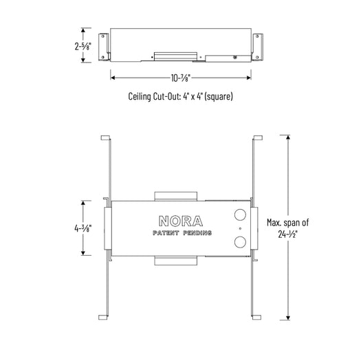Nora NHSIC-485LE3LT 4" Cobalt Shallow IC Air-Tight New Construction Housing - 850 Lumens