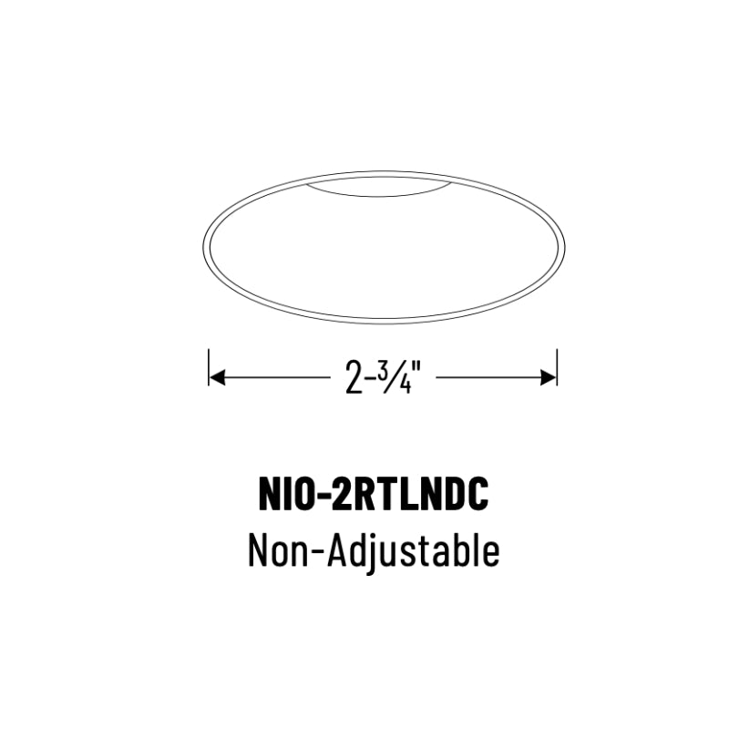 Nora NIO-2RTLNDC/10 2" Iolite LED Round Trimless Open Reflector - 1000 Lumens