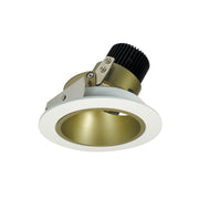 Nora NIO-4RD/10 4" Iolite Round Deep Adjustable Reflector Trim - 1000 Lumens - Champagne/Matte Powder White