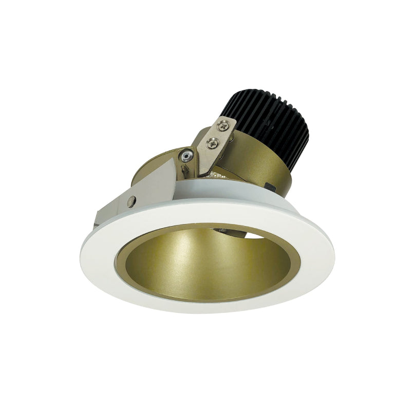 Nora NIO-4RD/10 4" Iolite Round Deep Adjustable Reflector Trim - 1000 Lumens - Champagne/Matte Powder White