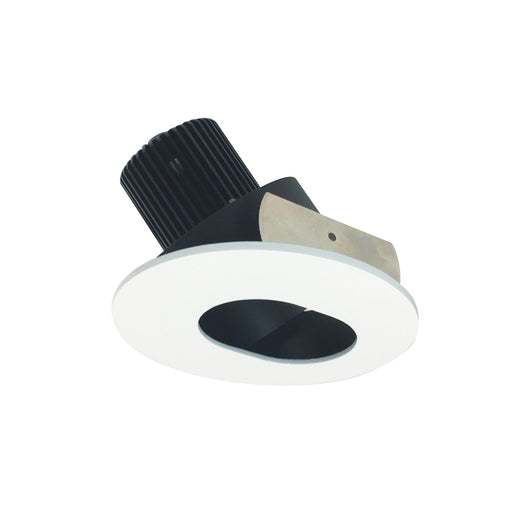 Nora NIO-4RSL/10 4" Iolite Round Adjustable Slot Aperture Trim - 1000 Lumens - Black/Matte Powder White