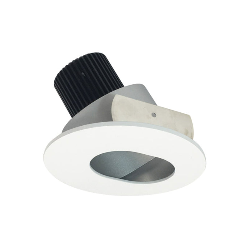 Nora NIO-4RSL/10 4" Iolite Round Adjustable Slot Aperture Trim - 1000 Lumens - Haze/Matte Powder White