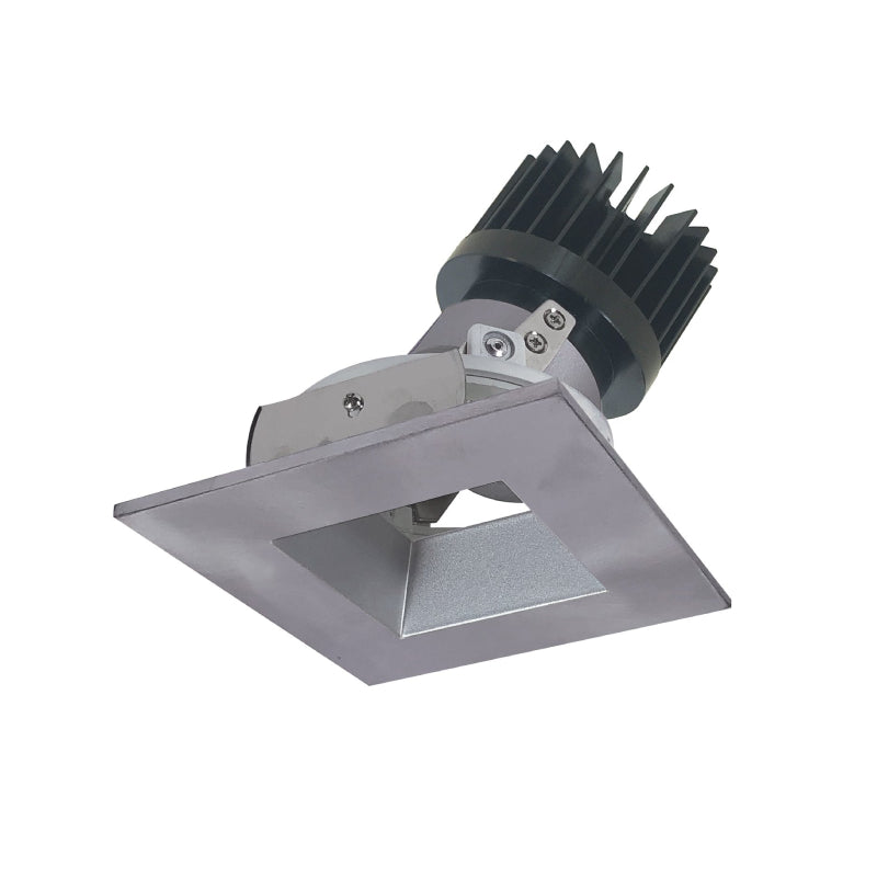 Nora NIO-4SDSQ/HL 4" Iolite Square Adjustable Reflector with Square Aperture Trim - High Lumen - Haze/Natural Metal