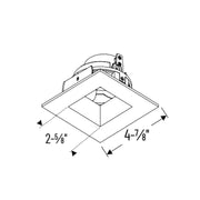 Nora NIO-4SDSQ/HL 4" Iolite Square Adjustable Reflector with Square Aperture Trim - High Lumen